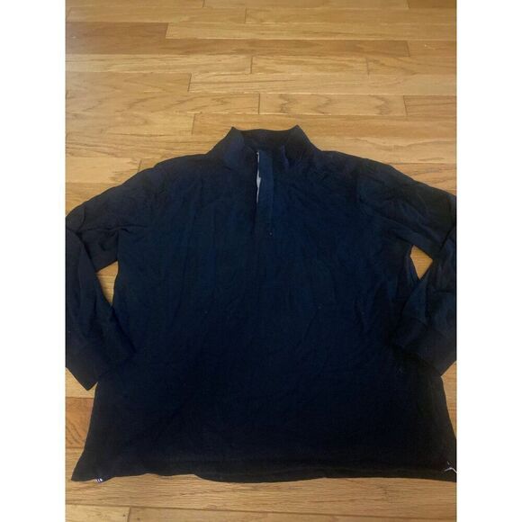 English Laundry men's black collared 1/4 zip pullover preppy sweater size large - Picture 1 of 9